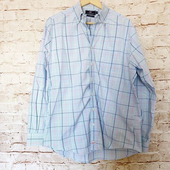 Vineyard Vines plaid pastel Murray shirt - Picture 1 of 4